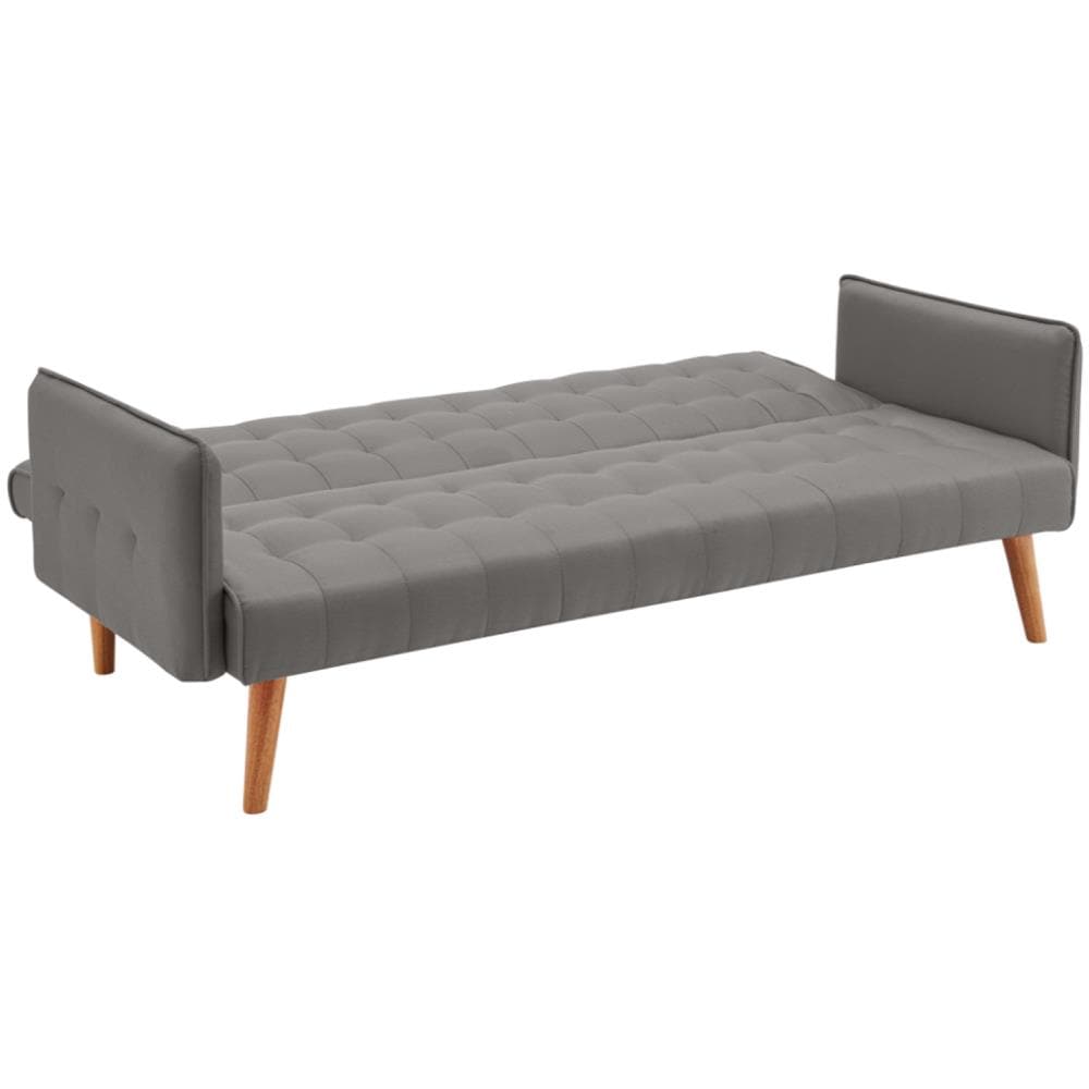 Sveg Divano Letto Scandinavo Trasformabile A 3 Posti In Tessuto Grigio - Foto 2