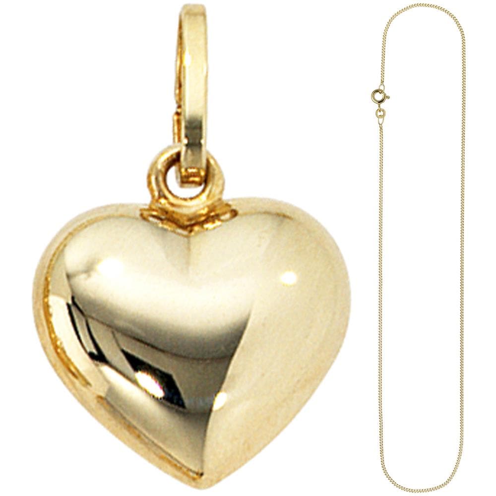 Ciondolo Cuore Piccolo 333 Oro Con Catena 45 Cm Cuore Oro - Foto 2