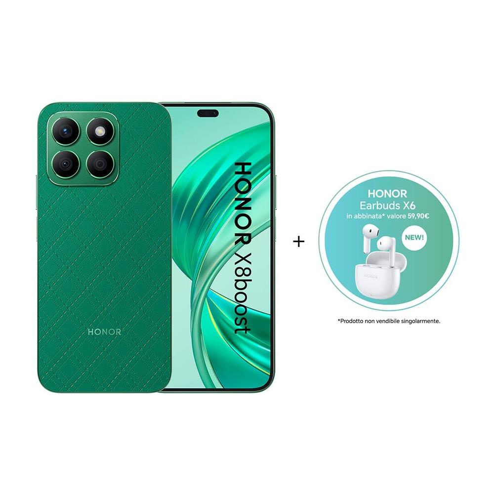 X8Boost 256GB 8GB Ram Display 6.7" Doppia SIM Android 13 USB tipo-C 4500 mAh Verde + Earbuds X6 (Bundle) - Foto 1