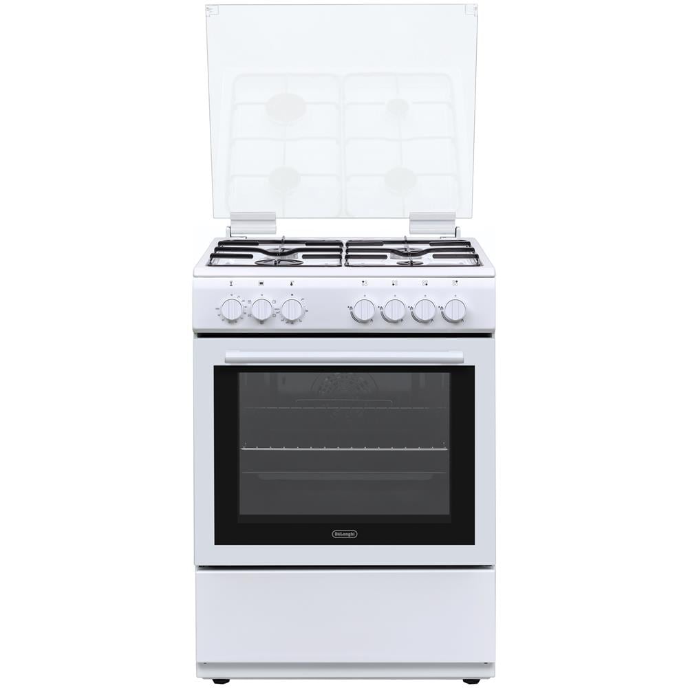 Cucina Elettrica DL664EW 4 Fuochi a Gas Forno Elettrico Multifunzione Termoventilato Classe A Dimensioni 60 x 60 cm Colore Bianco - Foto 1