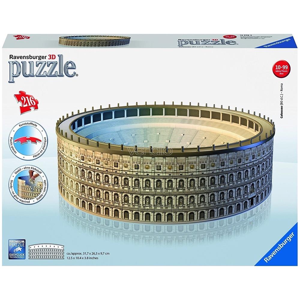 Puzzle 3D Colosseo 216 pz 31.7 x 26.3 x 9.6 cm 12578 - Foto 5