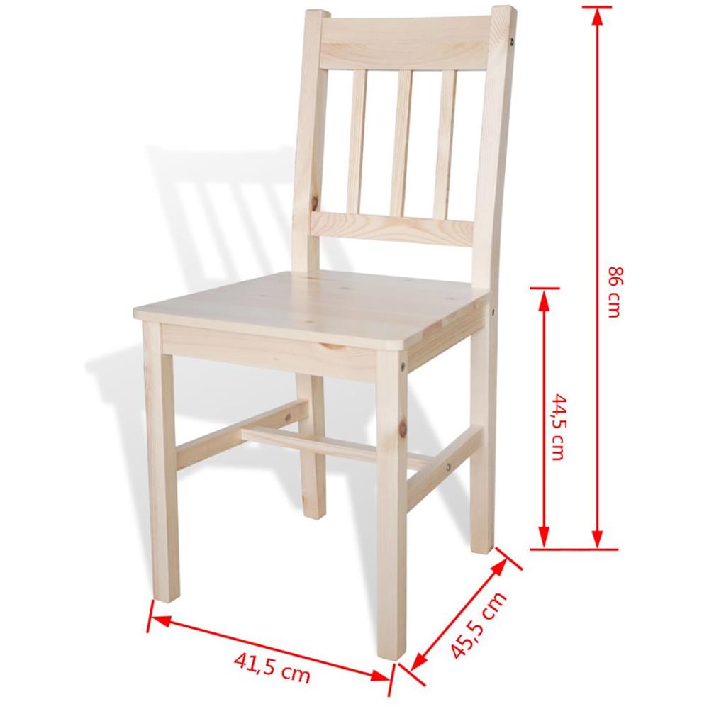 Sedia Da Tavola Legno Colore Naturale 2 Pz - Foto 2
