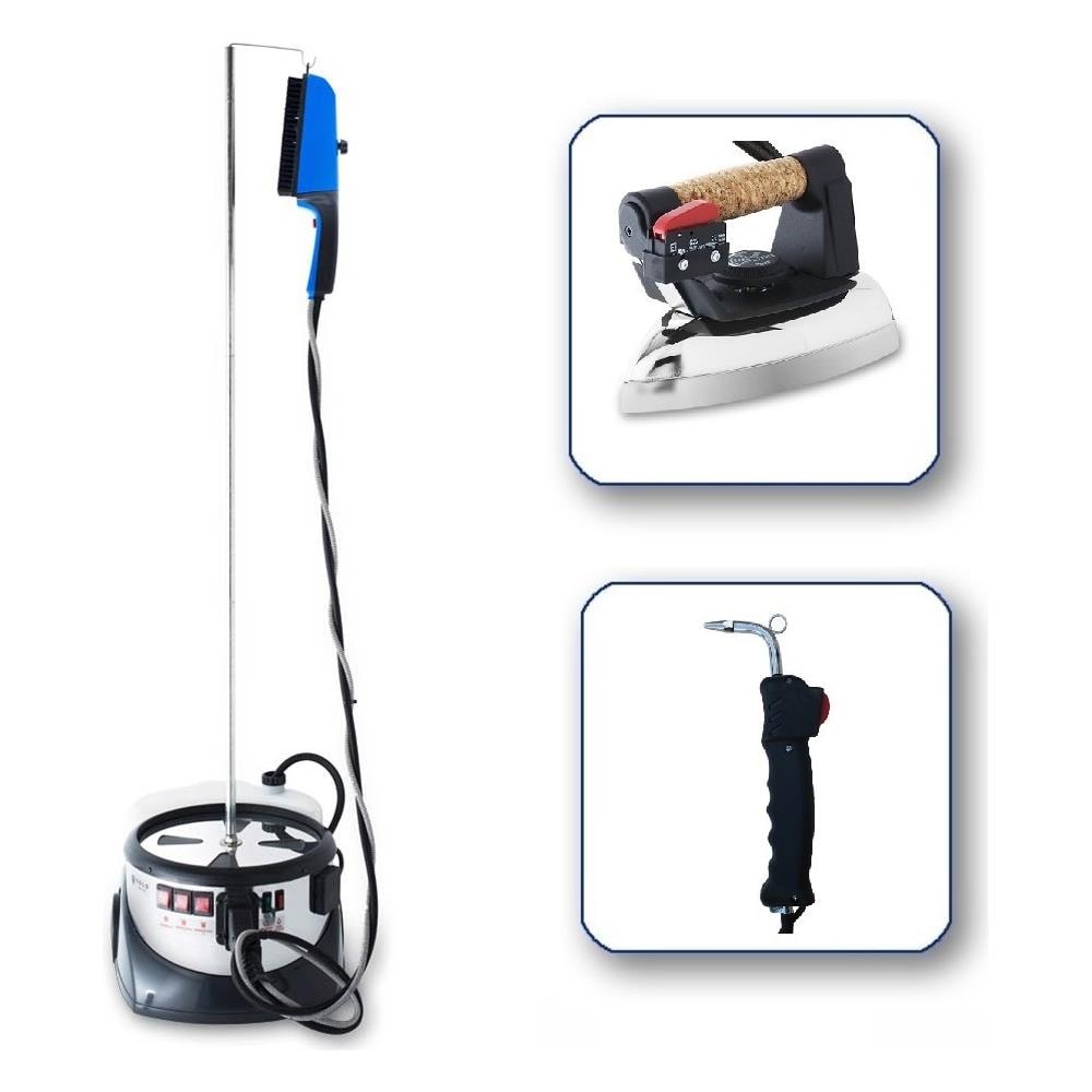 Sistema Stirante Professionale Caldaia In Rame Risparmio Energetico 2,4 Litri Resistenza Anticalcare Spazzola Ferro Da Stiro E Pistola Smacchiante Professionali Base Con Ruote Antirumore Stiro In Verticale E In Piano Con Vapore Secco Av04 Triple Ra - Foto 1