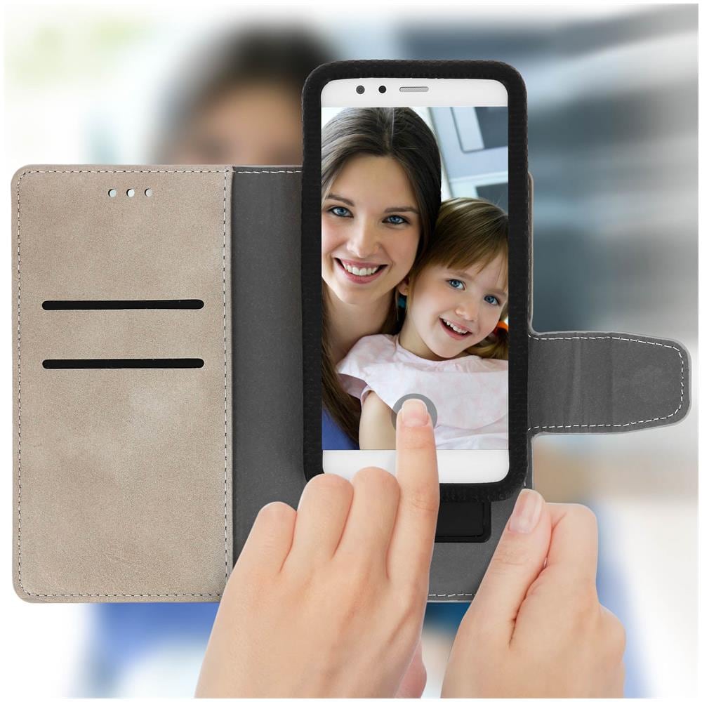 Custodia Smartphone 5.5' A 6.0' Universale Portafoglio Oro Slide Cover - Foto 2