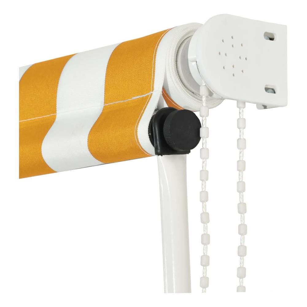 Tenda Da Sole Retrattile 150x150 Cm Giallo E Bianco - Foto 6