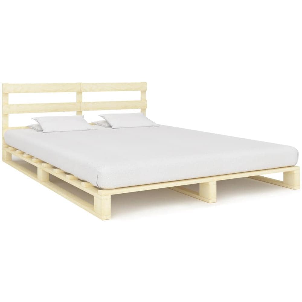 Giroletto In Pallet Di Legno Massello Di Pino 180x200 Cm - Foto 1