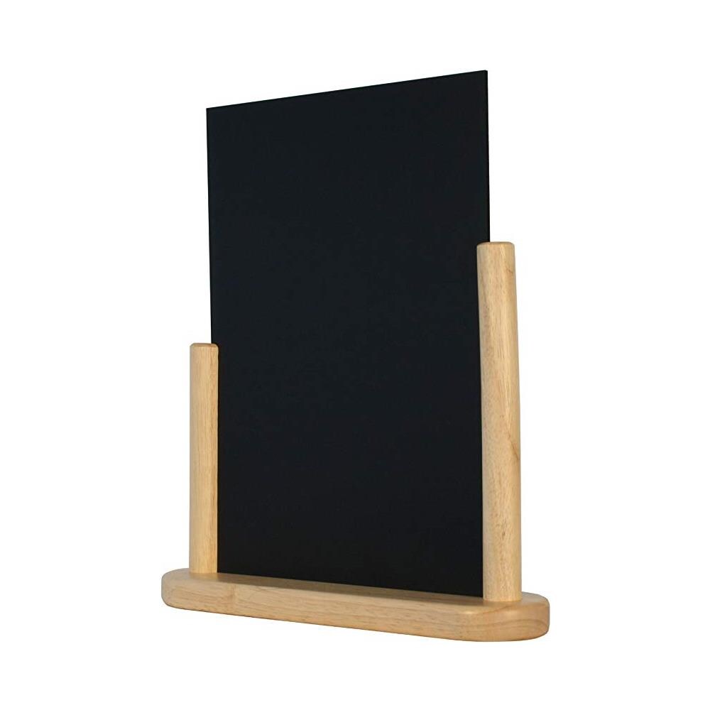 Lavagnetta Da Tavolo Per Menu, Elegante, Finitura Laccata, Formato Grande, 21 X 30 Cm, Colore: Nero - Foto 2