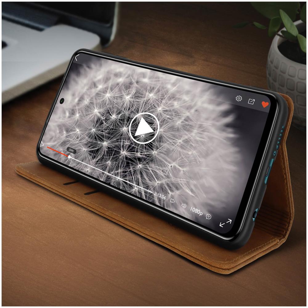 Custodia Redmi Note 9s / 9 Pro / 9 Pro Max Vintage Supporto Stand Camel - Foto 5