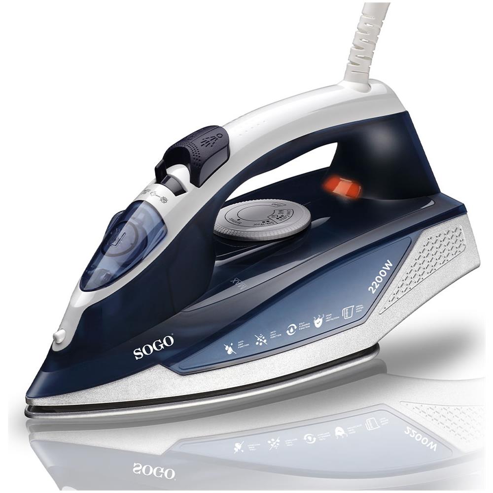 Ferro Da Stiro A Vapore Elettrico 2200w, Suola In Ceramica Antiaderente, Antiaderente, Aticalcáreo - Foto 1