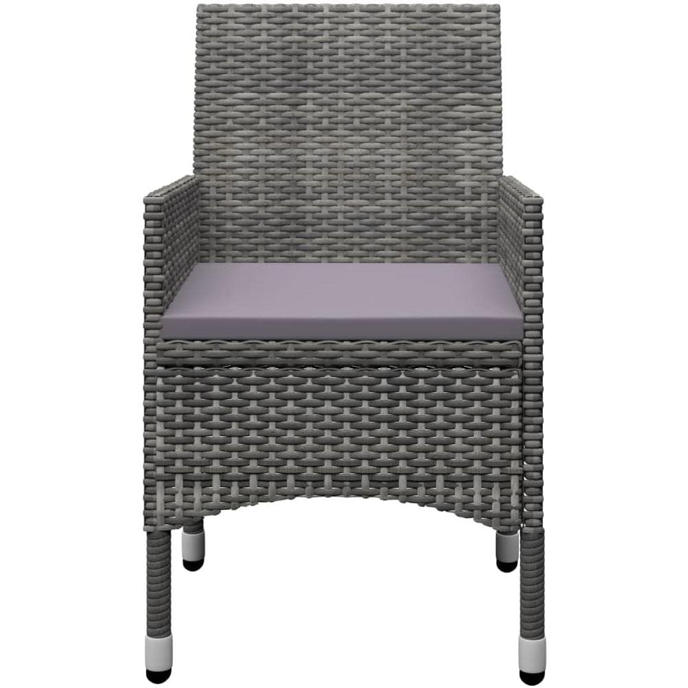 Set Mobili Da Pranzo Per Giardino 9pz Polyrattan E Vetro Grigio - Foto 8