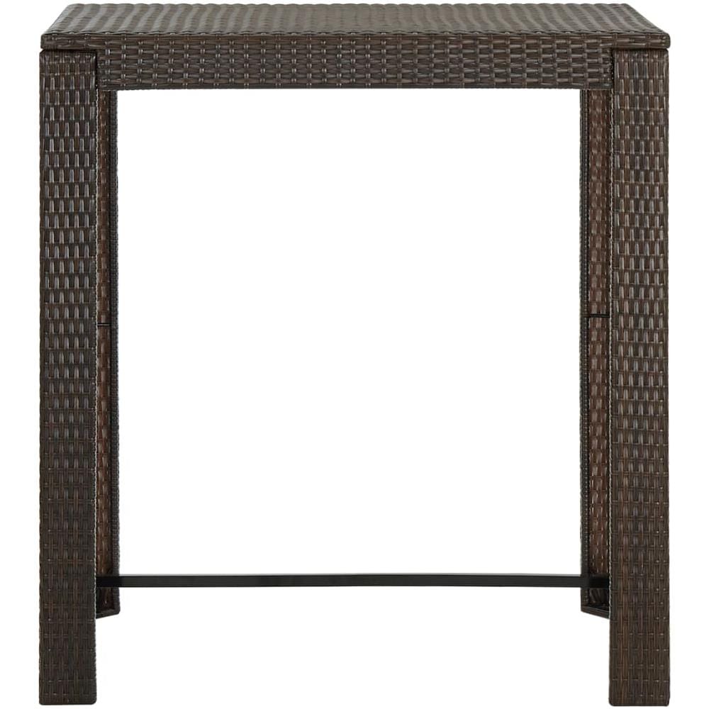 Tavolo da Bar da Giardino Marrone 100x60,5x110,5 cm Polyrattan - Foto 2