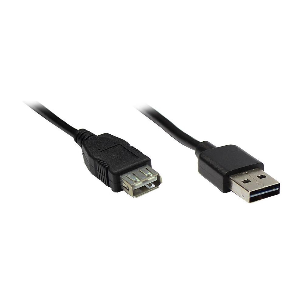 USB A - USB A 1.8m M / F, USB A, USB A, Maschio / femmina, Dritto, Dritto, Oro - Foto 1