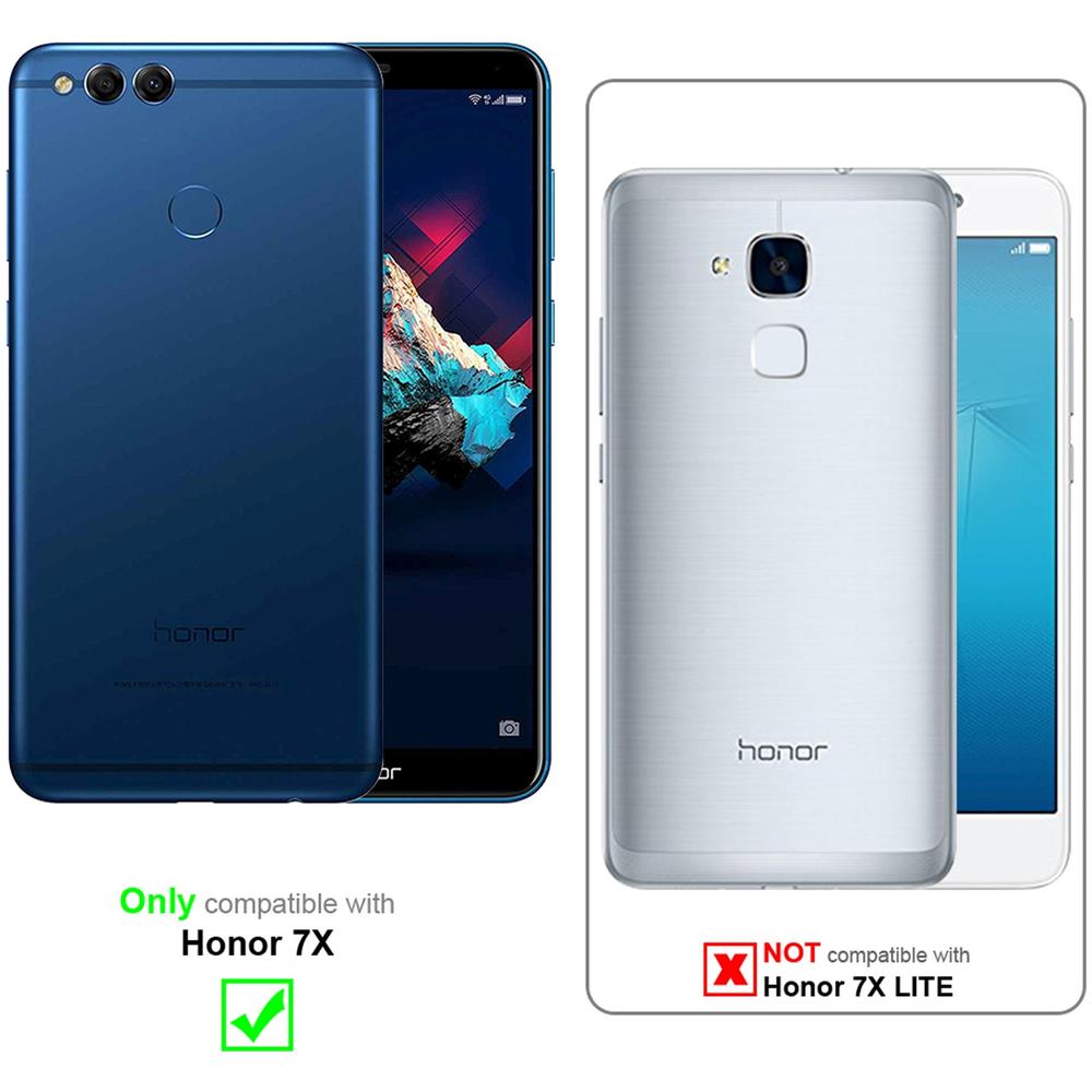 Custodia Compatibile Con Honor 7x In Candy Nero - Coperchio Protettivo In Silicone Tpu Flessibile - Foto 2