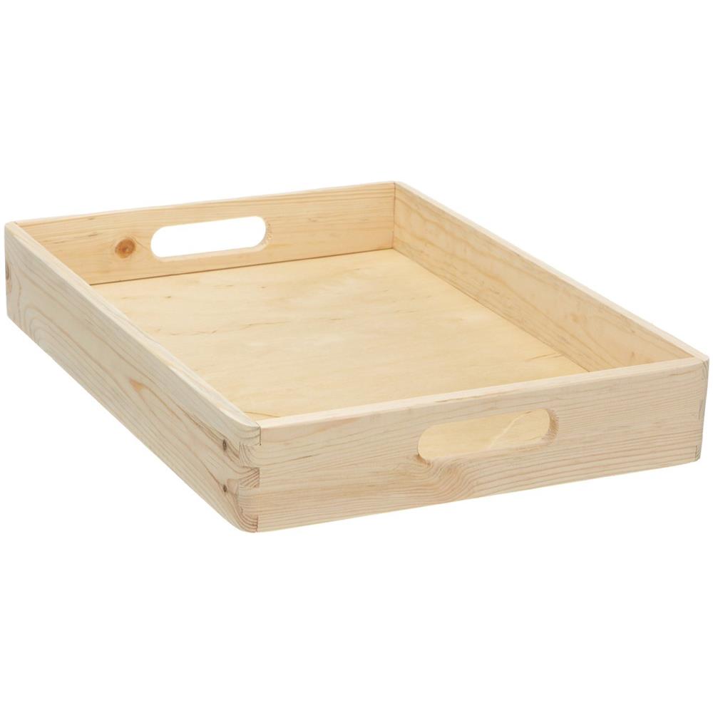 Vassoio Portaoggetti In Legno, 40 X 30 X 7 Cm, - Foto 1