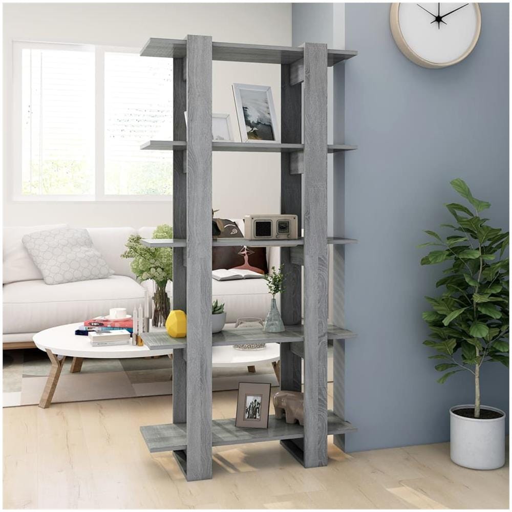 Libreria /Divisorio Grigio Sonoma 80x30x160 cm in Truciolato - Foto 1