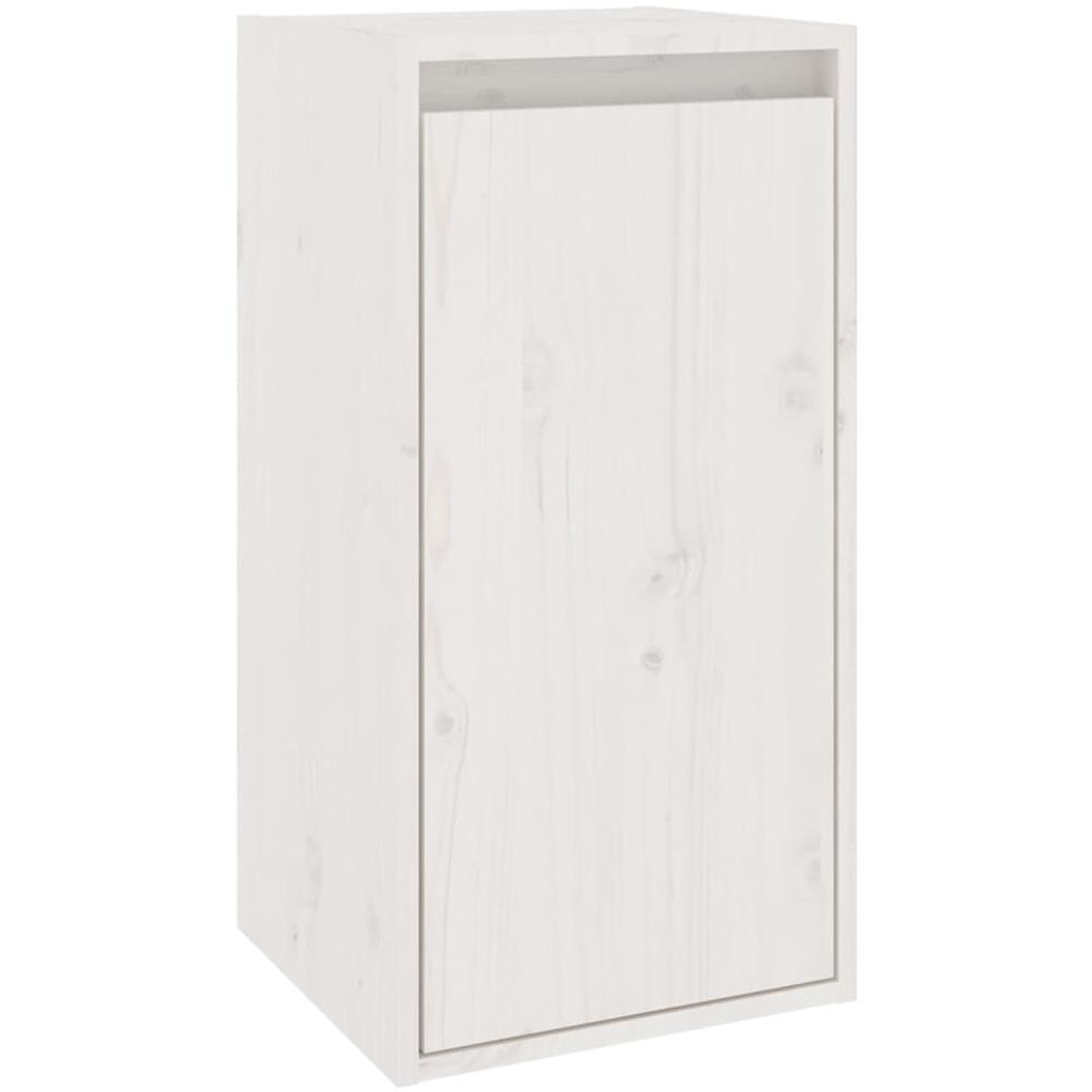 Mobili Porta Tv 4 Pz Bianchi In Legno Massello Di Pino - Foto 2