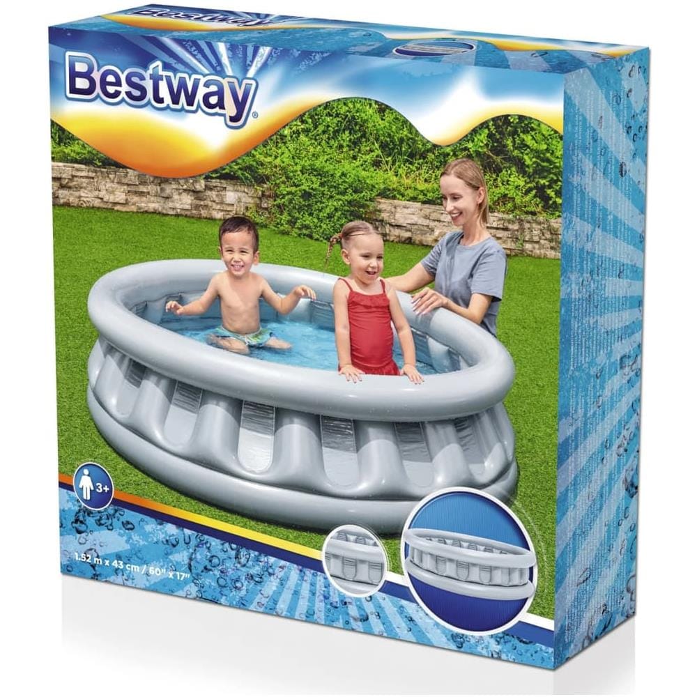 Piscina Space Ship Rotonda 152x43 Cm Argento - Foto 9