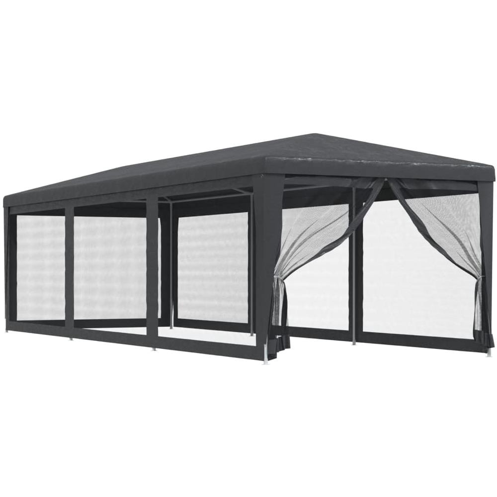 Tenda Per Feste 8 Pareti Laterali In Rete Antracite 3x9 M Hdpe - Foto 2