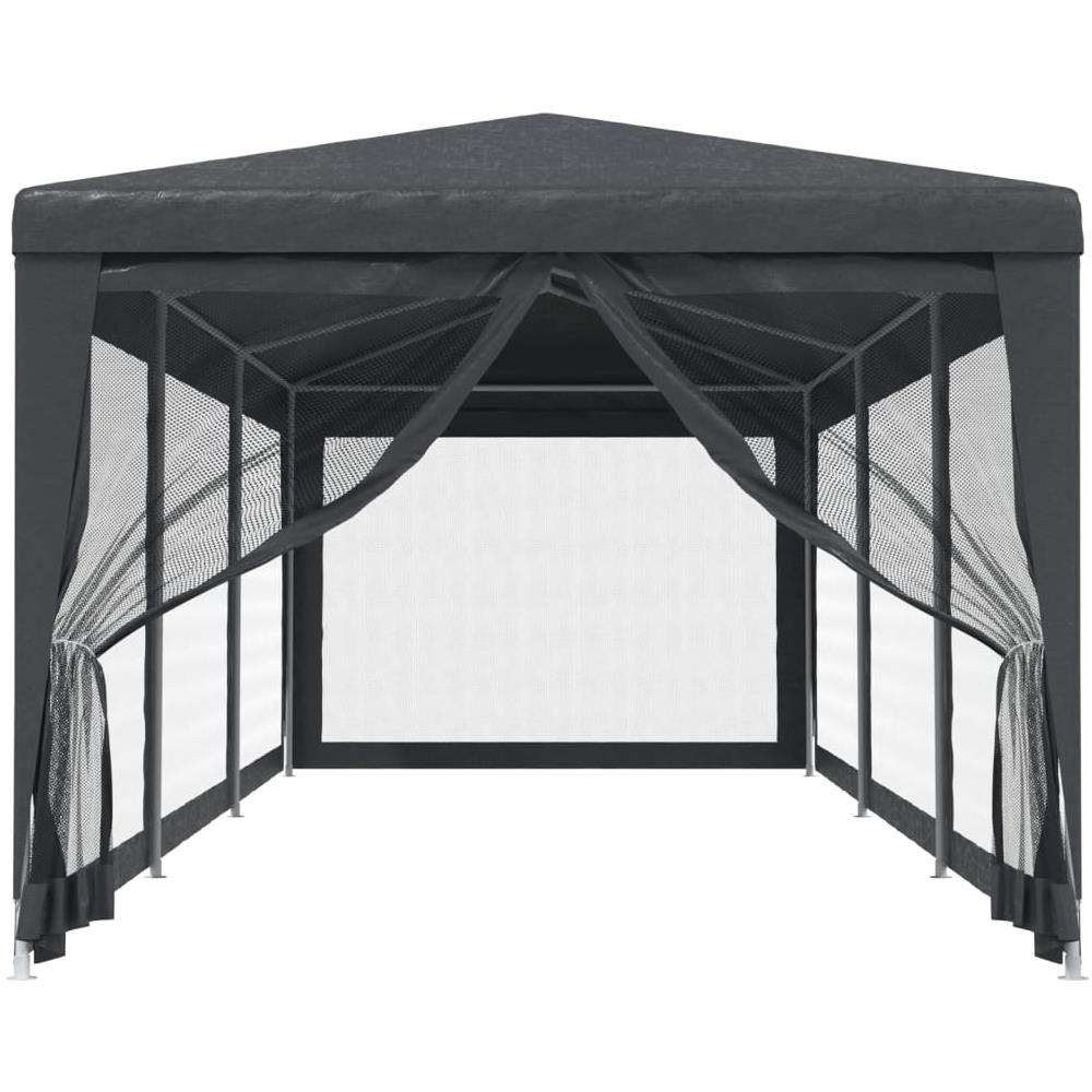 Tenda Per Feste 8 Pareti Laterali In Rete Antracite 3x9 M Hdpe - Foto 3