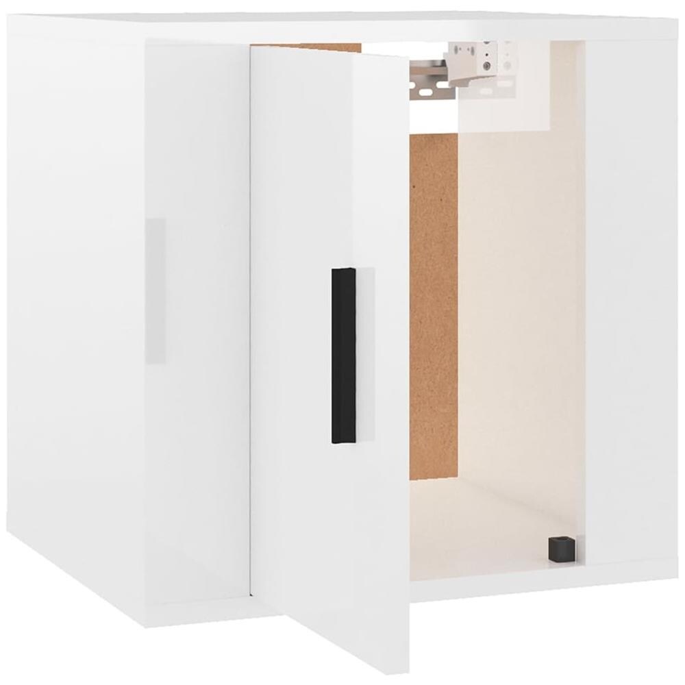 Mobili Porta Tv A Parete 2 Pz Bianco Lucido 40x34,5x40 Cm - Foto 8