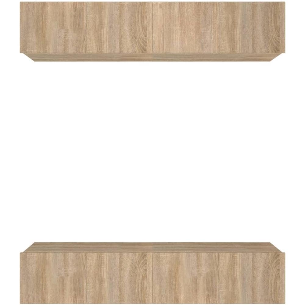 Mobili Tv 4 Pz Rovere Sonoma 80x30x30 Cm In Legno Multistrato - Foto 2
