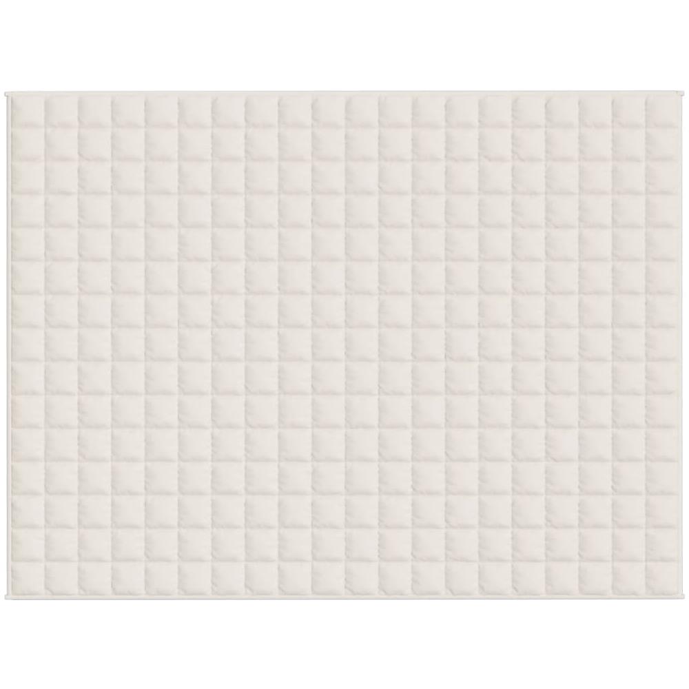 Coperta Ponderata Crema Chiaro 152x203 Cm 7 Kg Tessuto - Foto 2