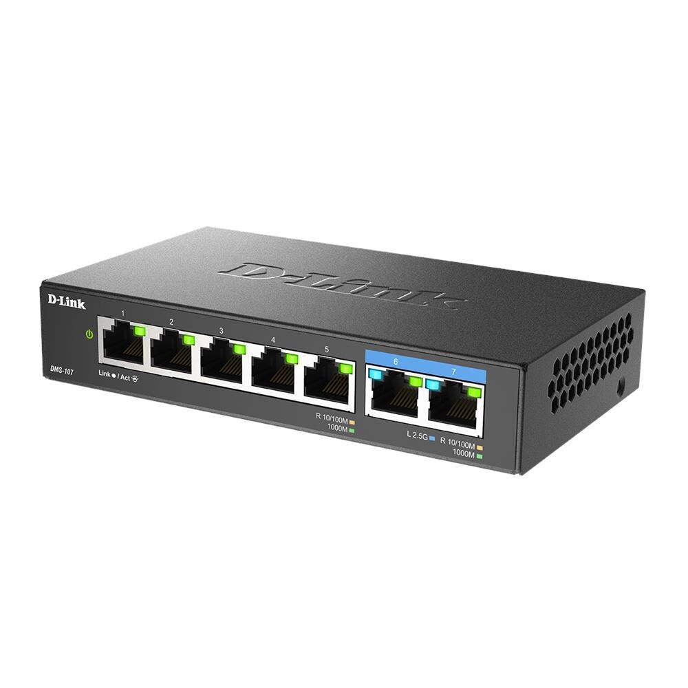 Switch di Rete DMS-107/E Non Gestito 5 Porte RJ-45 2 Porte 2.5G Colore Nero - Foto 2