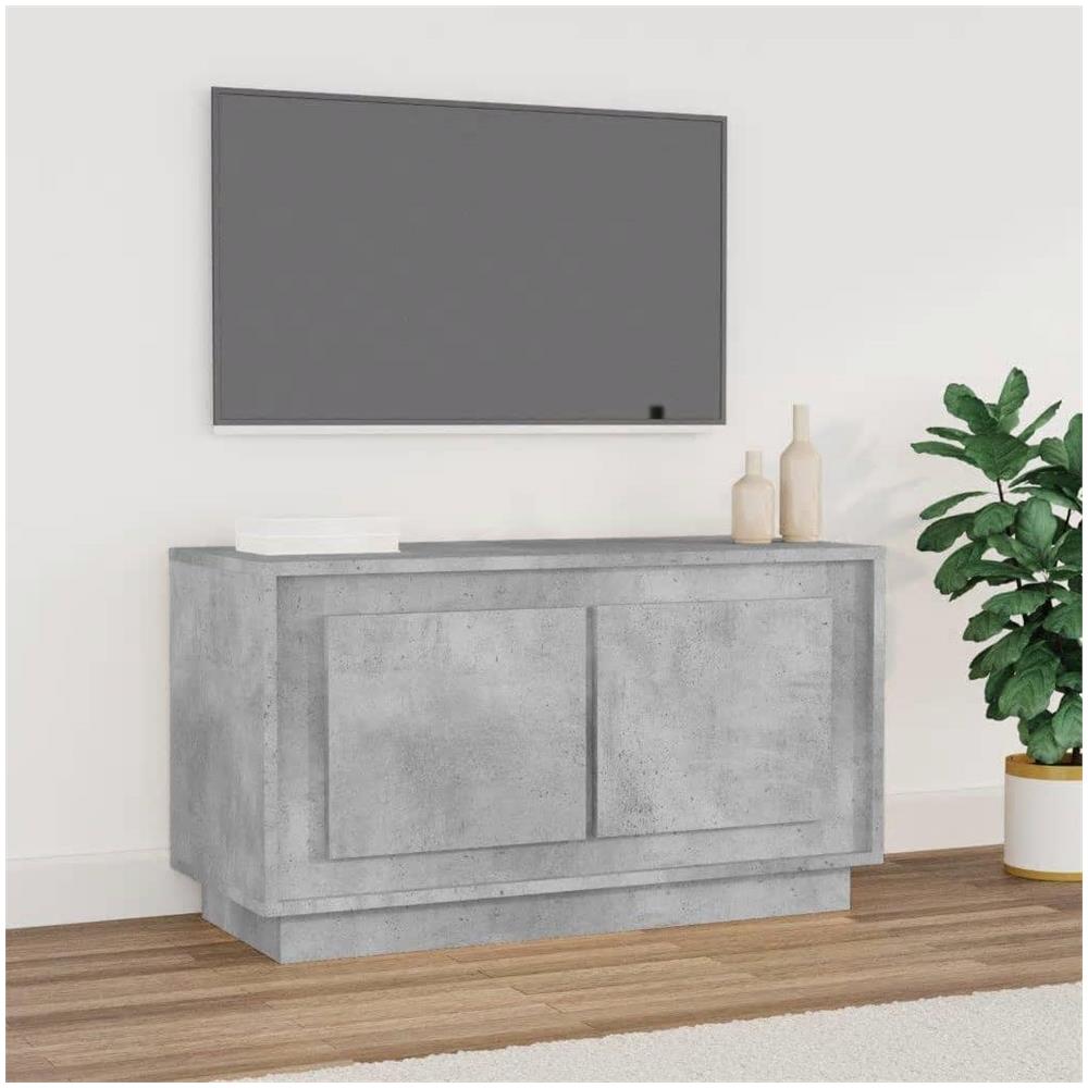 Mobile Porta Tv Grigio Cemento 80x35x45 Cm In Legno Multistrato - Foto 1