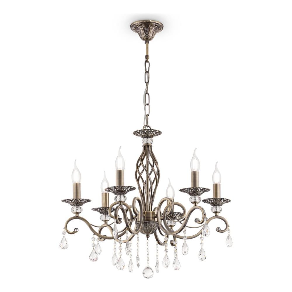Lampadario Classico Grace Metallo Ottone 6 Luci - Foto 1