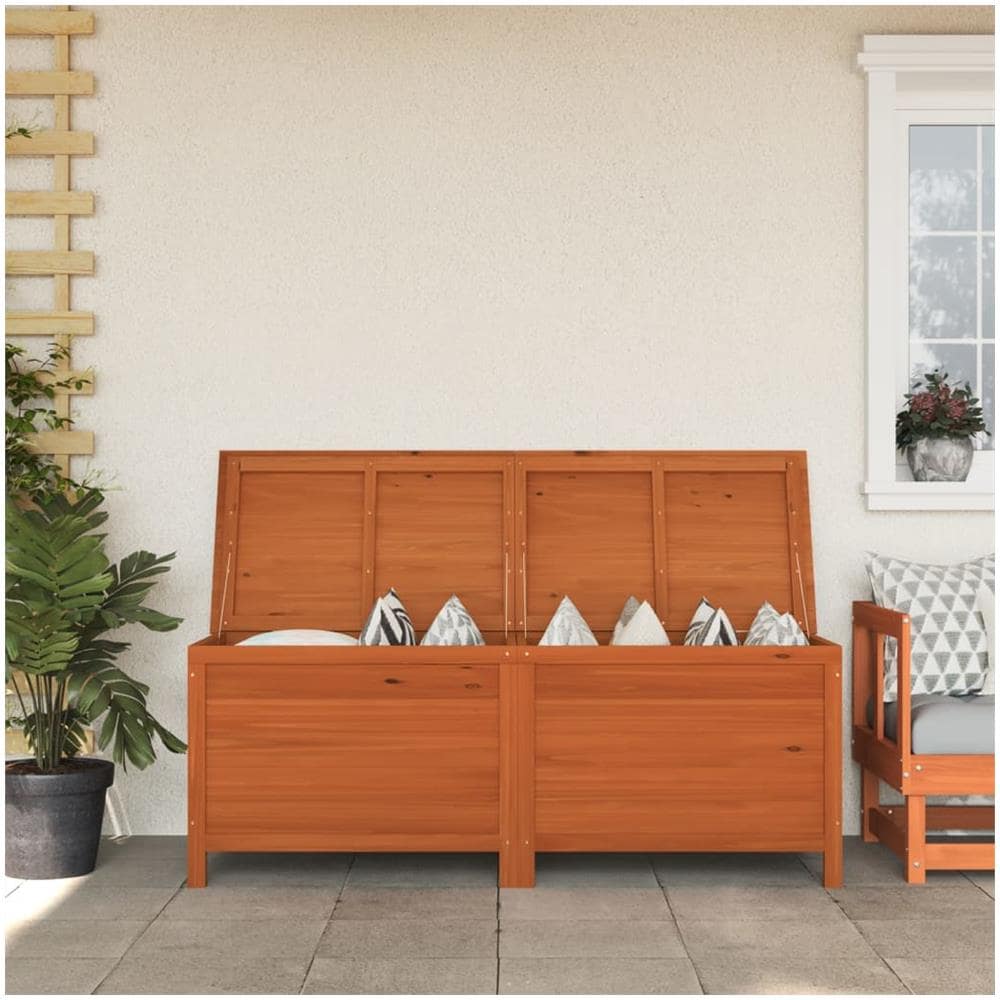 Contenitore Giardino Marrone 150x50x56,5cm Legno Massello Abete - Foto 1