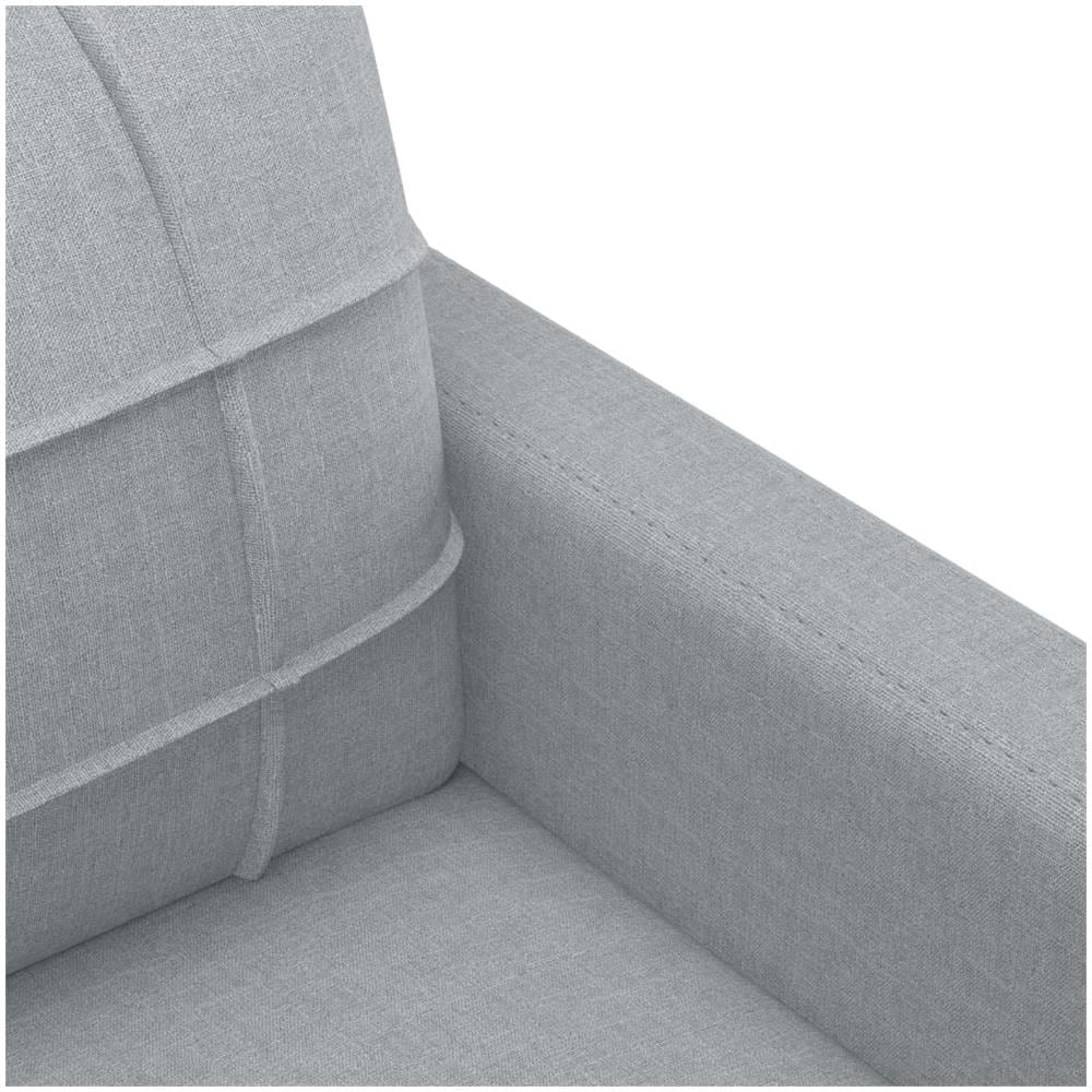 Poltrona Grigio Chiaro 60 Cm In Tessuto - Foto 2
