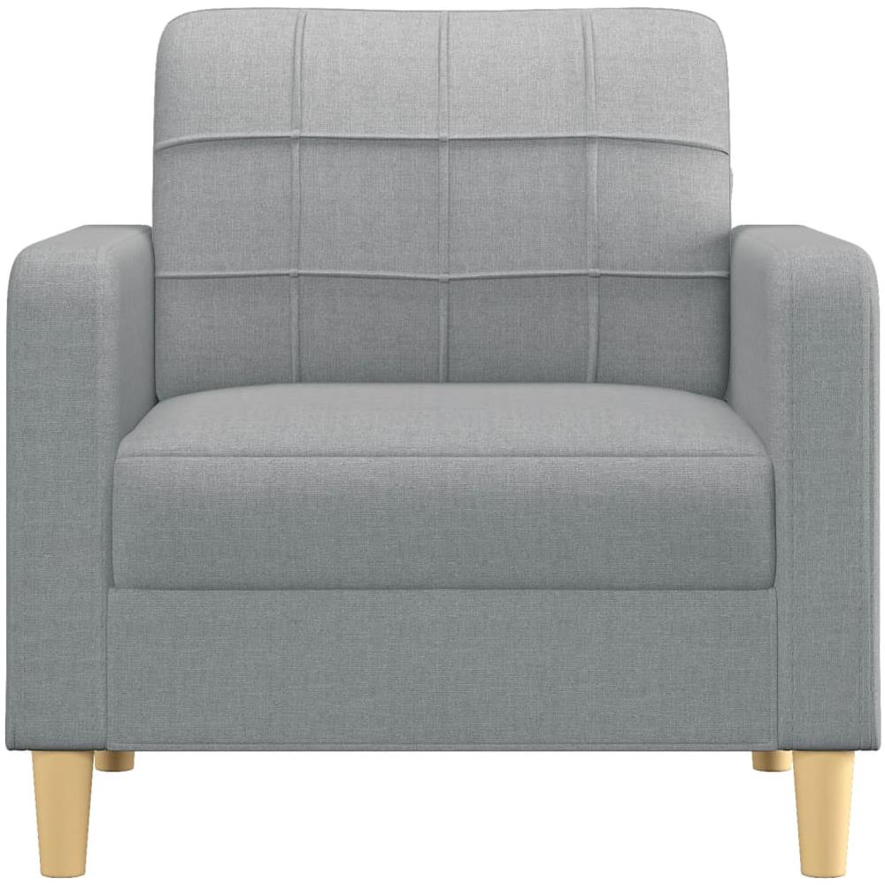 Poltrona Grigio Chiaro 60 Cm In Tessuto - Foto 7