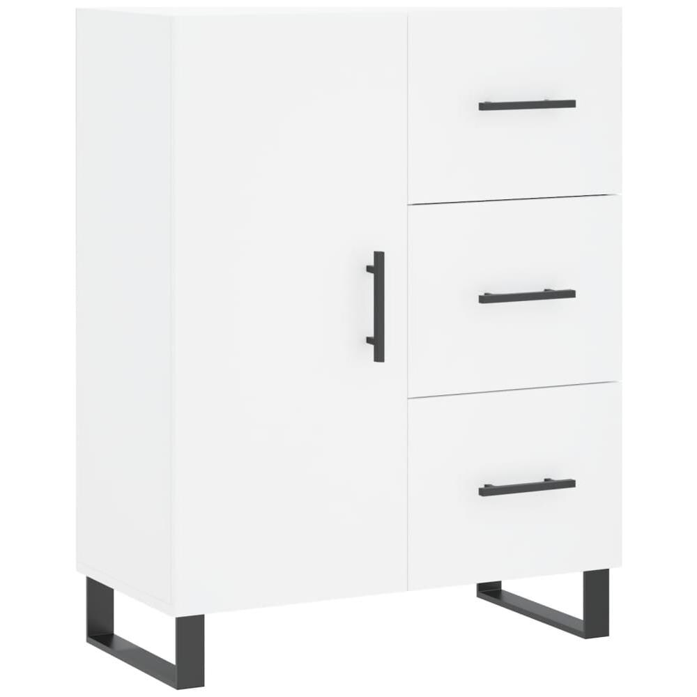 Credenza Bianca 69,5x34x90 Cm In Legno Multistrato - Foto 2