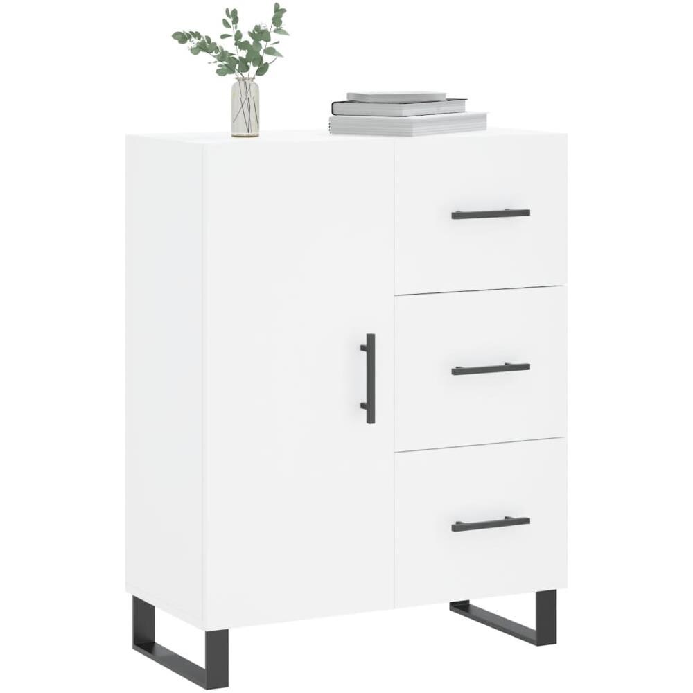 Credenza Bianca 69,5x34x90 Cm In Legno Multistrato - Foto 3