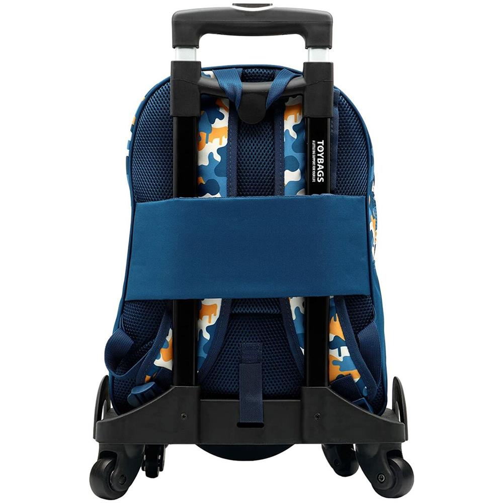 Trolley Per La Scuola Azzurro Mimetico 42 X 32 X 20 Cm - Foto 3