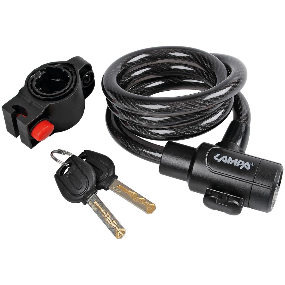 Asper, Cavo Antifurto In Acciaio Con Luce Led - ? 12 Mm - 100 Cm - Foto 1