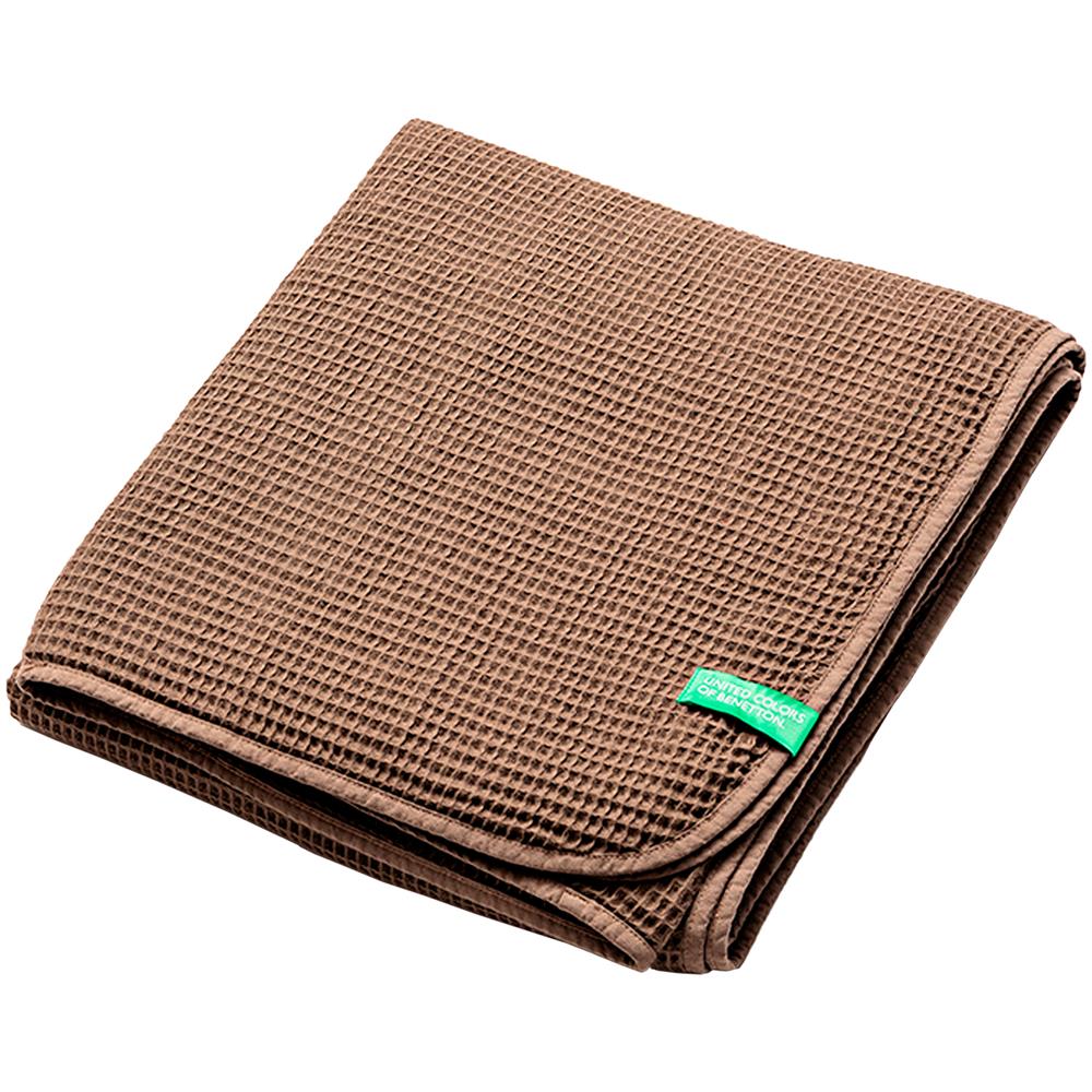 Manta 140x190cm 200gsm 100% Cotone Marrone Tevere - Foto 1