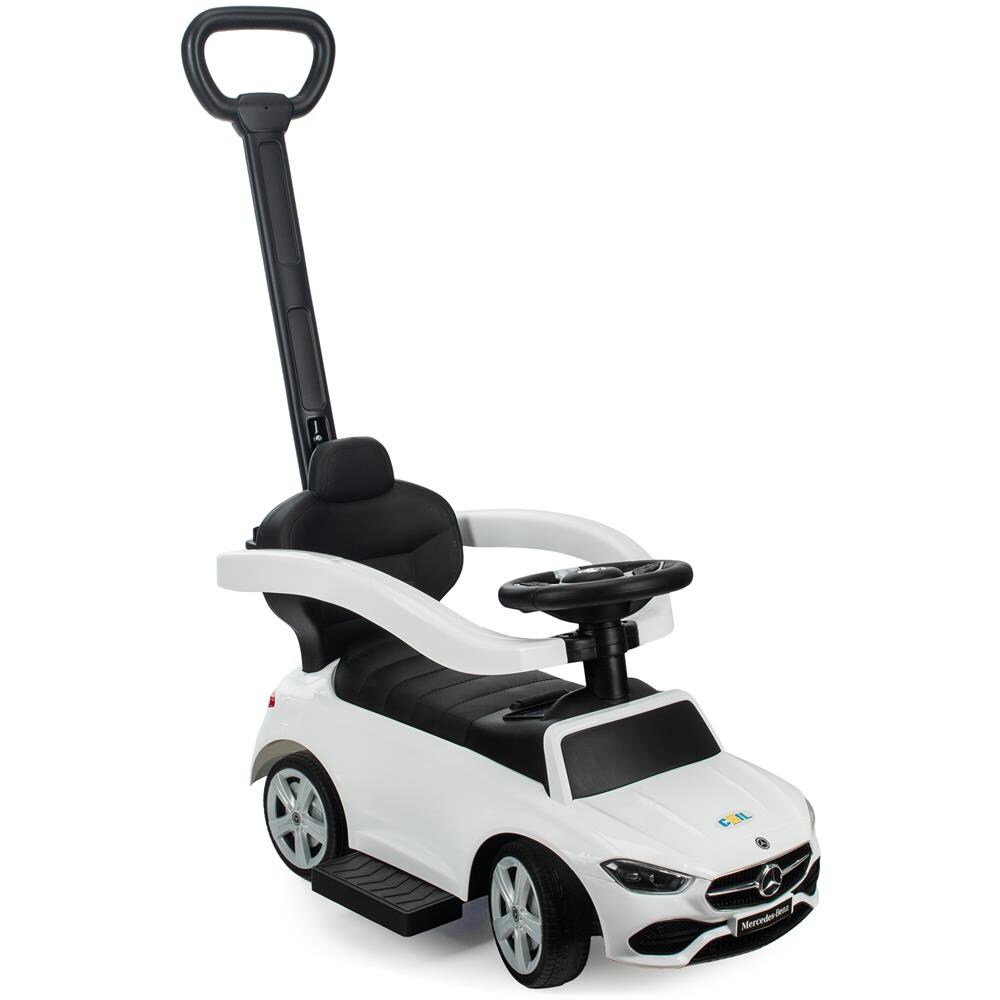 Cavalcabile spingi-camminatore Mercedes 3in1 AMG auto grande per bambini clacson bianco - Foto 1
