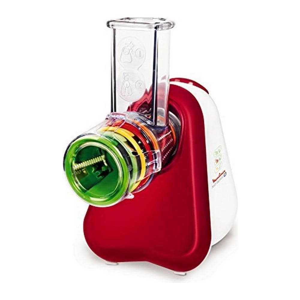 in alluminio spazzolato Moulinex DJ812510 Fresh Express Tritatutto elettrico 5 in 1 bianco e rosso 34 x 20 x 30 cm 