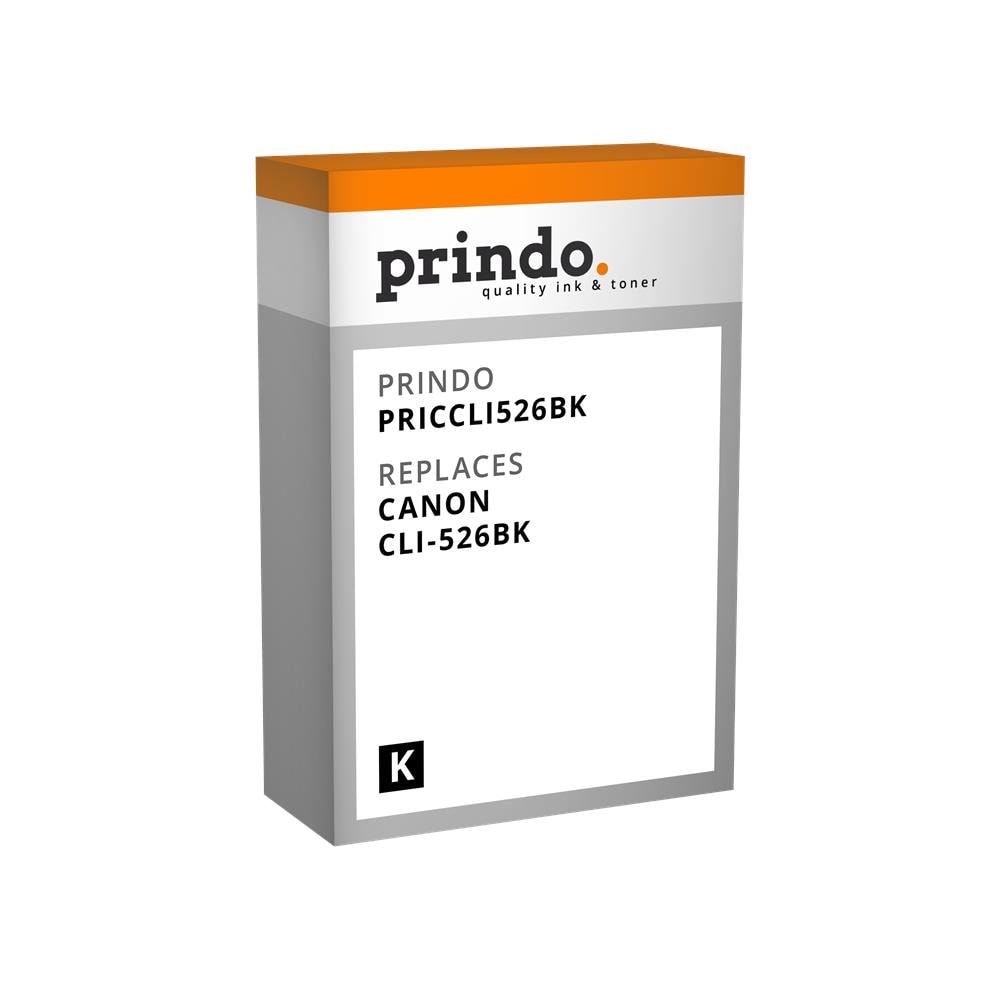 Cartuccia compatibile d'inchiostro nero priccli526bk 9ml alternativa per canon cli-526bk (4540b001).  - Foto 1