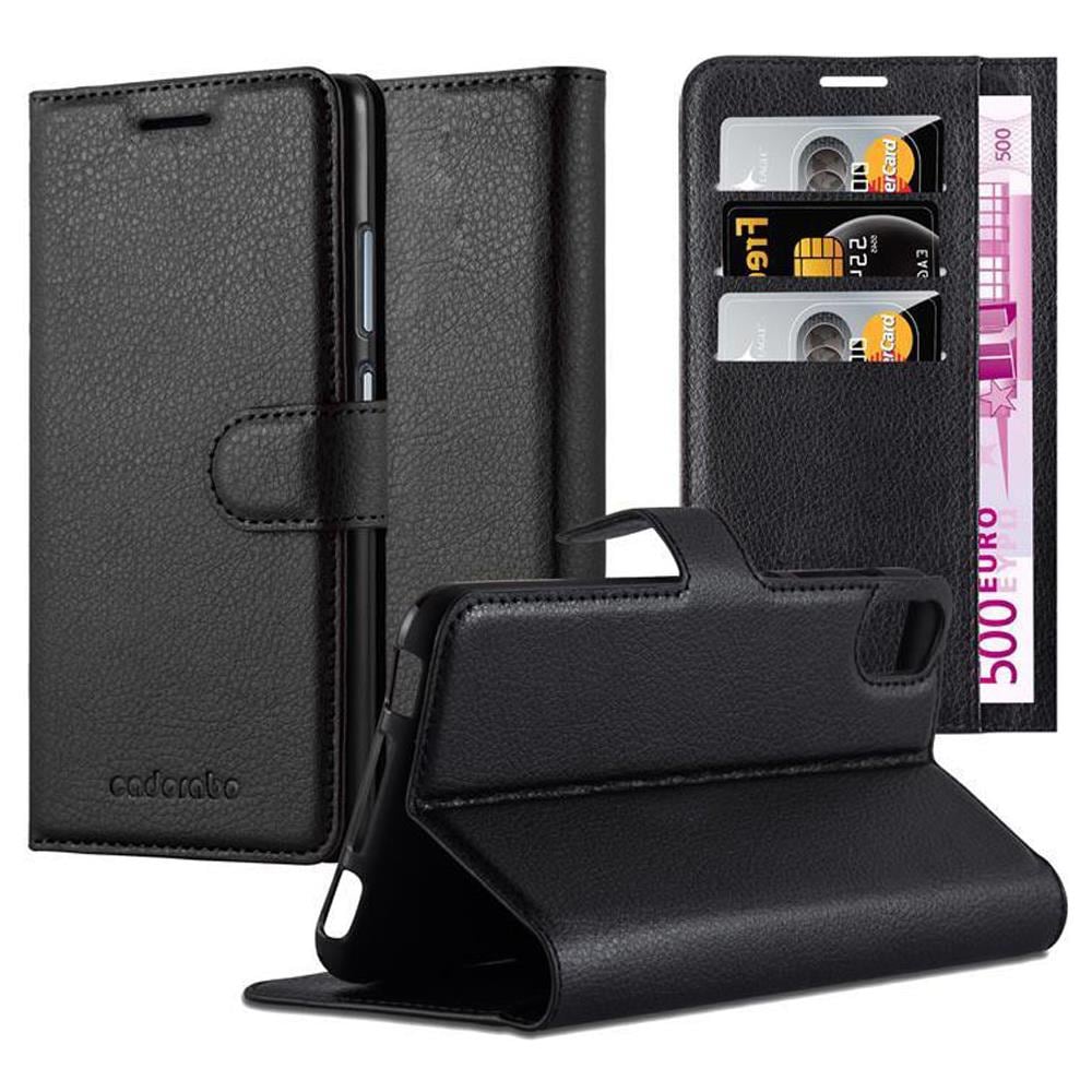 Custodia Compatibile Con Htc Desire 10 Lifestyle / Desire 825 In Nero Carbone - Coperchio Protettiva Con Chiusura Magnetica, Funzione Stand E Tasca Per Le Carte - Foto 1