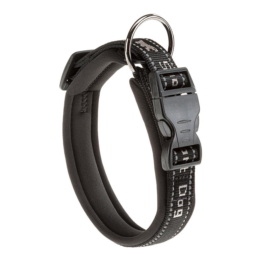 Collare Per Cani Sport Dog C20/43, Soffice Imbottitura, Cuciture Riflettenti, Etichetta Per Nome Dell'animale, A: 33÷43 Cm - B: 20 Mm Grigio - Foto 1