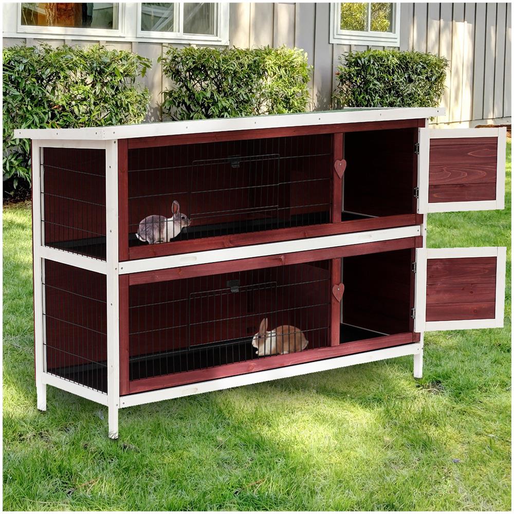 Conigliera Da Esterno In Legno Gabbia Per Conigli Impermeabile - Foto 8