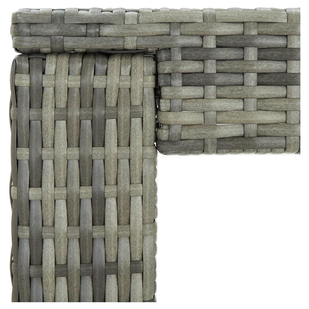 Tavolo da Bar da Giardino Grigio 60,5x60,5x110,5 cm Polyrattan - Foto 1