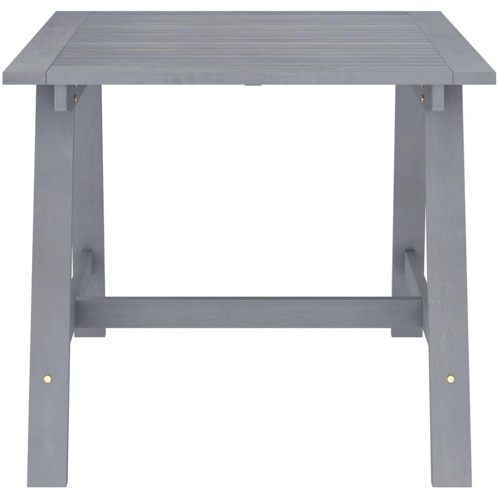 Tavolo da Pranzo da Giardino Grigio 88x88x74 cm Massello Acacia - Foto 3