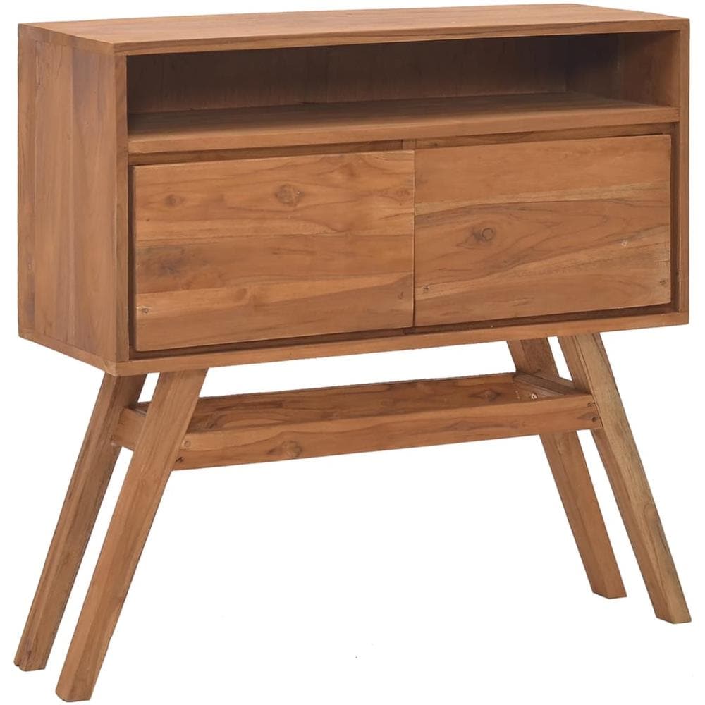 Tavolo Consolle 80x30x80 cm in Legno Massello di Teak - Foto 1