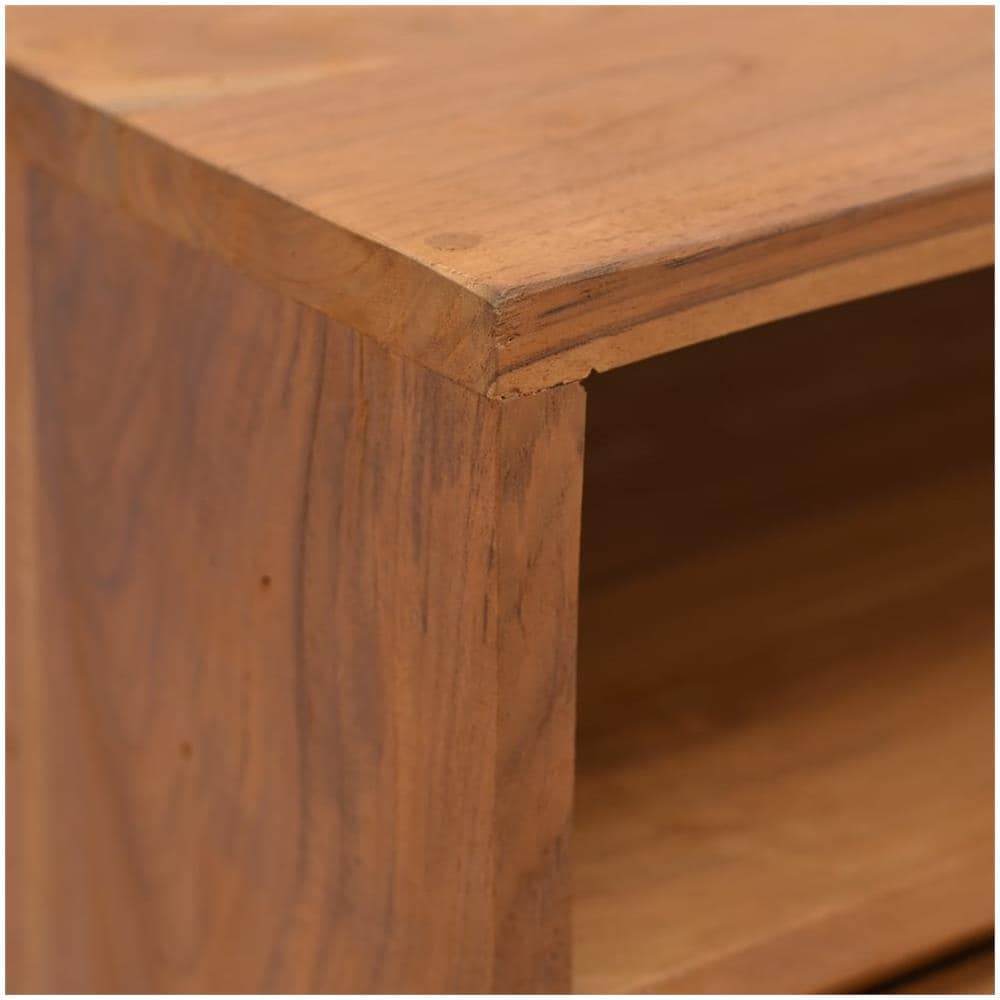 Tavolo Consolle 80x30x80 cm in Legno Massello di Teak - Foto 2