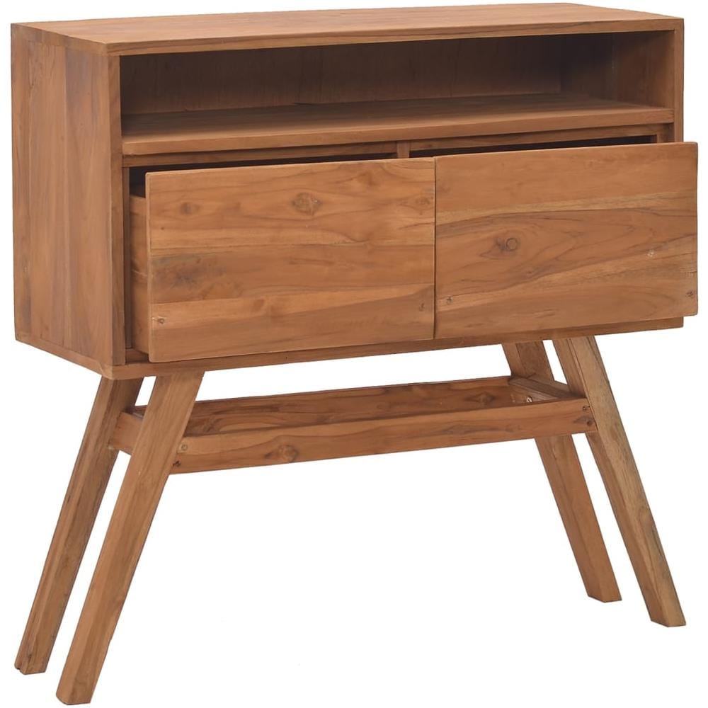 Tavolo Consolle 80x30x80 cm in Legno Massello di Teak - Foto 3