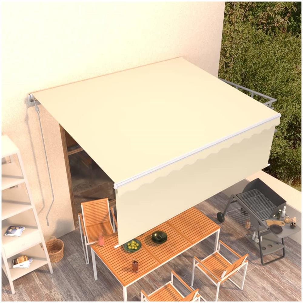 Tenda da Sole Retrattile Automatica con Parasole 4x3 m Crema - Foto 1