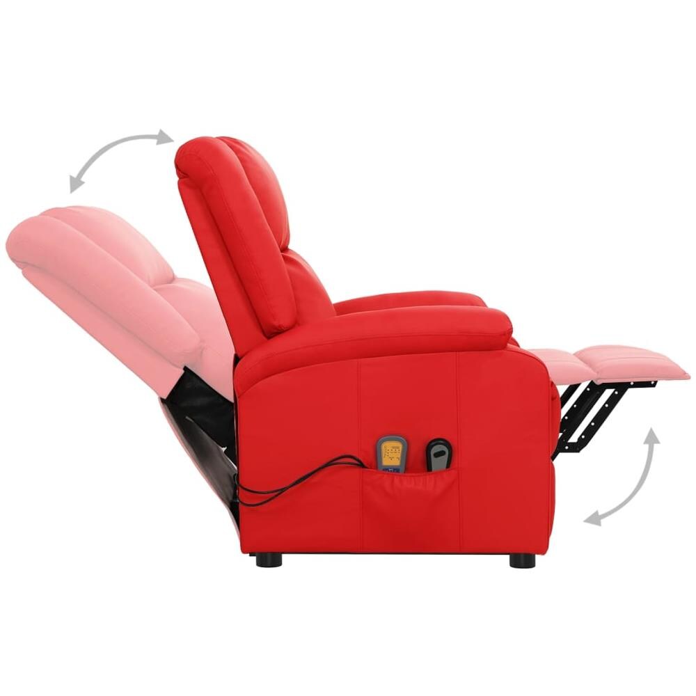 Poltrona Alzapersona Rosso in Similpelle - Foto 2